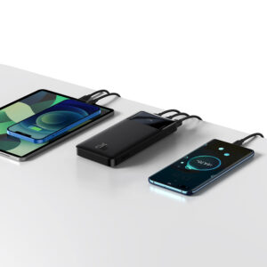 Baseus Bipow Fast Charging Power Bank 10000mAh 20W juodos spalvos (Overseas Edition) + USB-A - Micro USB 0.25m juodos spalvos kabelis (PPBD050301) - Image 9