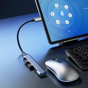 Dudao HUB 4in1 USB-C - 4x USB-A (3 x USB2.0 / USB3.0) 6.3cm juodos spalvos (A16T) - Image 6