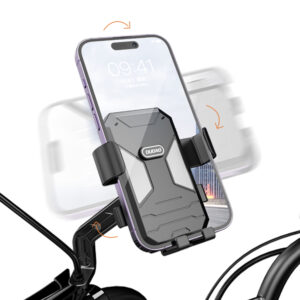 Dudao F7C+ bicycle / motorcycle phone holder - juodos spalvos - Image 3