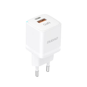 Wall charger GaN 33W PPS USB C/USB Dudao A13Pro - baltos spalvos