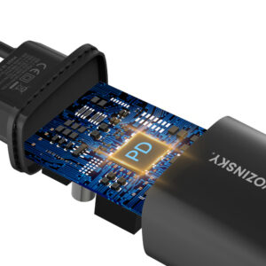 Wozinsky WGWCB USB-A USB-C 20W laidinis įkroviklis - juodos spalvos - Image 4