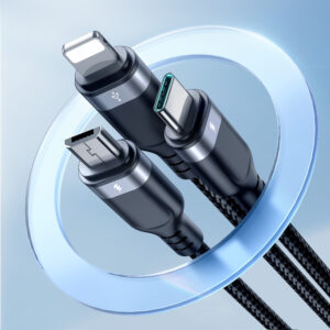 Joyroom Multi-Use Series S-A18 3in1 USB-A - Lightning / USB-C / micro USB kabelis 0.3m - juodos spalvos - Image 8