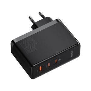 Baseus GaN5 Pro GaN charger 2x USB-C / USB-A 160W - juodos spalvos + USB-C - USB-C 240W kabelis - juodos spalvos - Image 7