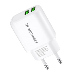 Wozinsky CUWCW 2.4A 2 x USB-A laidinis įkroviklis - baltos spalvos - Image 3