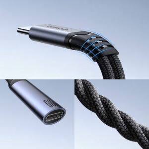 Joyroom SY-C03 USB-C to 2x USB-C 2in1 DAC adapter - juodos spalvos - Image 4