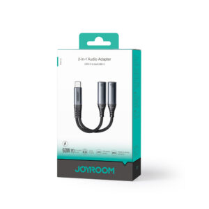 Joyroom SY-C03 USB-C to 2x USB-C 2in1 DAC adapter - juodos spalvos - Image 5