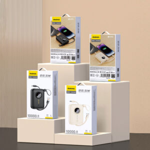 Dudao K14 10000mAh power bank su USB-C / Lightning kabeliais - juodos spalvos - Image 4