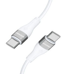 Wozinsky WSTCC2 USB-C / USB-C PD 65W kabelis 2 m - baltos spalvos - Image 3