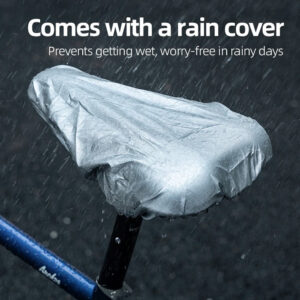 Rockbros LF044R saddle cover + rain cover - juodos spalvos and red - Image 3