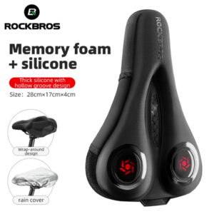 Rockbros LF044R saddle cover + rain cover - juodos spalvos and red - Image 2