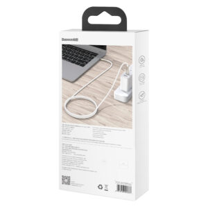 Baseus Cafule Series Metal Data USB-C / USB-C PD QC SCP 100W 5A 1 m kabelis - baltos spalvos - Image 8