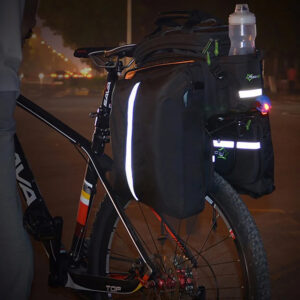 Rockbros A6-03BK krepšys dviračiui for trunk 35 l with fold-out pockets - juodos spalvos - Image 4