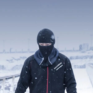 Rockbros LF8113-2 cycling balaclava, universal size - juodos spalvos and gray - Image 4