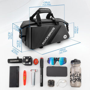 Rockbros 30140090001 krepšys dviračiui for trunk 11.6l - juodos spalvos - Image 9