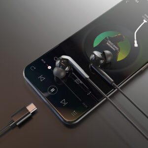 Dudao X3C+ laidinės USB-C į ausis įkišamos ausinės 1.2m - juodos spalvos - Image 3