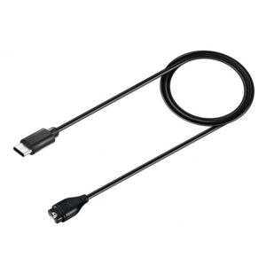 Magnetic Charger for Garmin Smartwatches with USB-C - juodos spalvos