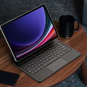 Dux Ducis Keyboard (MK Series) Dėklas with Bluetooth Keyboard skirtas Samsung Galaxy Tab S9+ / S8+ / S7+ - juodos spalvos - Image 4