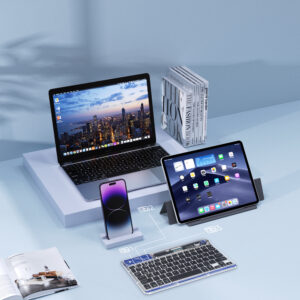 Dux Ducis Keyboard (CK Series) belaidė klaviatūra skirta Laptop / Tablet / Phone - skaidri - Image 8