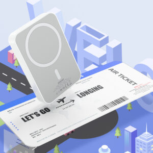 Powerbank Dudao K26 10000mAh 20W USB-A / USB-C / MagSafe - baltos spalvos - Image 9