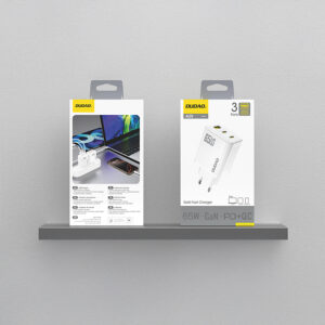 Dudao A29 65W GaN laidinis įkroviklis 2 x USB-C + 1 x USB-A - baltos spalvos - Image 3