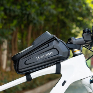 Wozinsky bicycle bag for the frame, armored, with a phone pocket, 1.7 l - juodos spalvos - Image 3