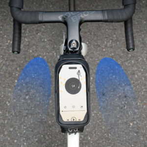 Wozinsky bicycle bag for the frame, armored, with a phone pocket, 1.7 l - juodos spalvos - Image 7