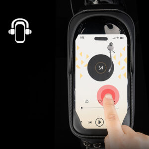 Wozinsky bicycle bag for the frame, armored, with a phone pocket, 1.7 l - juodos spalvos - Image 8