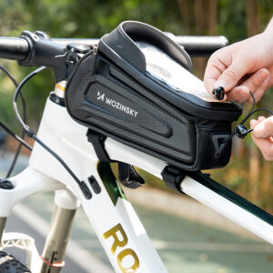 Wozinsky bicycle bag for the frame, armored, with a phone pocket, 1.7 l - juodos spalvos - Image 9