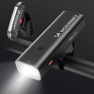 Wozinsky WSBLB2 Front (400 lm) and Rear USB-C Bike Light Set - juodos spalvos - Image 5