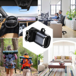 Wozinsky WAYGS1 USB-C Adapter for Garmin Smartwatch - pilkos spalvos - Image 6