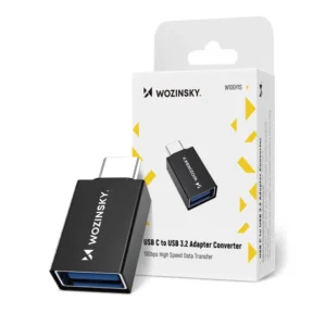Wozinsky W10GY1S USB-C - USB-A 3.2 10Gb/s Adapter - juodos spalvos