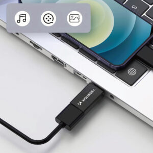 Wozinsky W10GY1S USB-C - USB-A 3.2 10Gb/s Adapter - juodos spalvos - Image 7