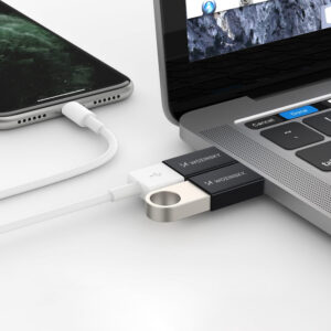 Wozinsky W10GY1S USB-C - USB-A 3.2 10Gb/s Adapter - juodos spalvos - Image 8