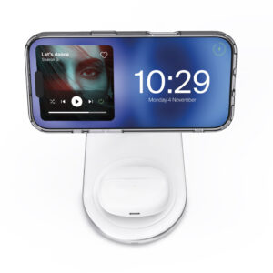 2in1 Puro Mag Station Wireless Charging Station for Phone and Headphones - baltos spalvos - Image 2