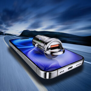 Wozinsky 65W automobilinis įkroviklis USB-C PD 65W / USB-A 45W QC 3.0 - juodos spalvos - Image 8