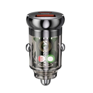 Wozinsky 65W automobilinis įkroviklis USB-C PD 65W / USB-A 45W QC 3.0 - juodos spalvos - Image 3