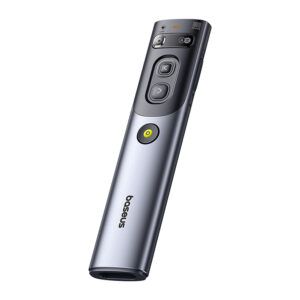 Baseus Orange Dot Laser Pointer su AI and Automatic Translation - pilkos spalvos (su battery) - Image 1