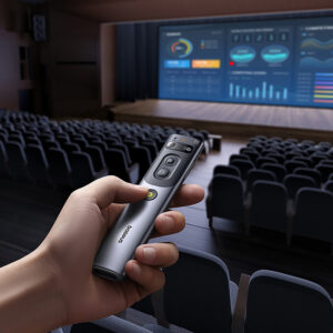 Baseus Orange Dot Laser Pointer su AI and Automatic Translation - pilkos spalvos (su battery) - Image 9