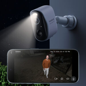 Baseus Security N1 Plus Dual 2K Outdoor Surveillance Kit (2 kameros) – baltos spalvos - Image 6