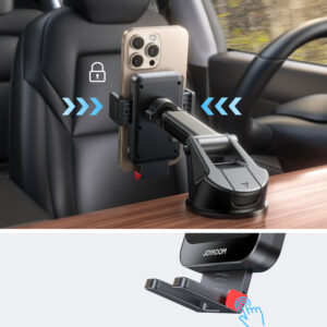 Joyroom JR-ZS241S car mount with inductive charger skirtas dashboard - juodos spalvos - Image 3