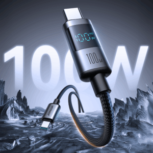 Joyroom S-A16 Pro Prism Series 100W USB-C kabelis - USB-C su Digital Display 1.2m - juodos spalvos - Image 2