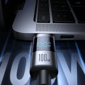 Joyroom S-A16 Pro Prism Series 100W USB-C kabelis - USB-C su Digital Display 1.2m - juodos spalvos - Image 3
