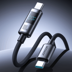 Joyroom S-A16 Pro Prism Series 100W USB-C kabelis - USB-C su Digital Display 1.2m - juodos spalvos - Image 4