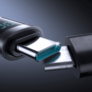 Joyroom S-A16 Pro Prism Series 100W USB-C kabelis - USB-C su Digital Display 1.2m - juodos spalvos - Image 5