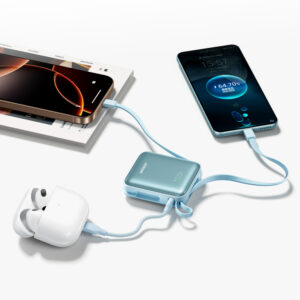 Joyroom JR-PBF27 22.5W 10000mAh Powerbank su dviem integruotais kabeliais - mėlynos spalvos - Image 6