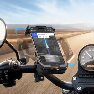 Joyroom JR-ZS428 shockproof handlebar holder skirtas motorcycle, bike, scooter - juodos spalvos - Image 4