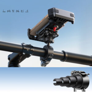 Joyroom JR-ZS428 shockproof handlebar holder skirtas motorcycle, bike, scooter - juodos spalvos - Image 7