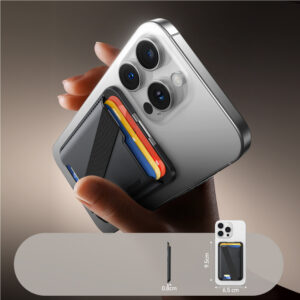 Joyroom JR-ZS432 Magnetic Wallet Compatible with MagSafe - juodos spalvos - Image 3