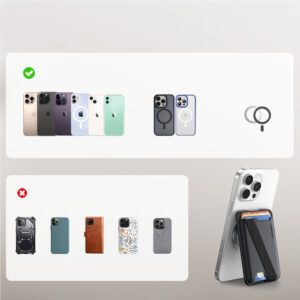 Joyroom JR-ZS432 Magnetic Wallet Compatible with MagSafe - juodos spalvos - Image 8