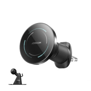 Joyroom JR-ZS502 MagSafe Compatible automobilinis laikiklis with Wireless Charger skirtas Air Vent/Dashboard - juodos spalvos